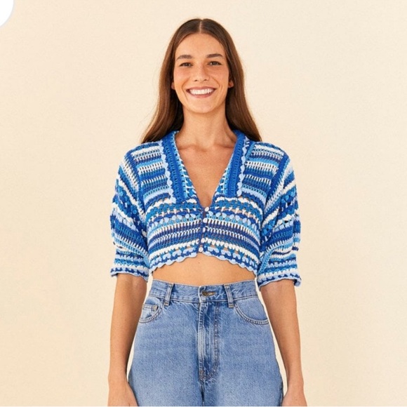 Farm Rio crochet top - Picture 1 of 5